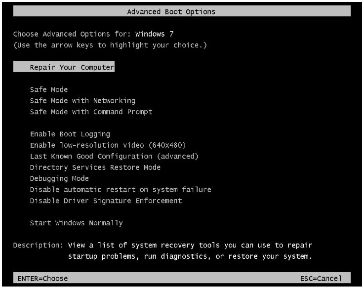 Khởi động chế độ safemode ở windows 7